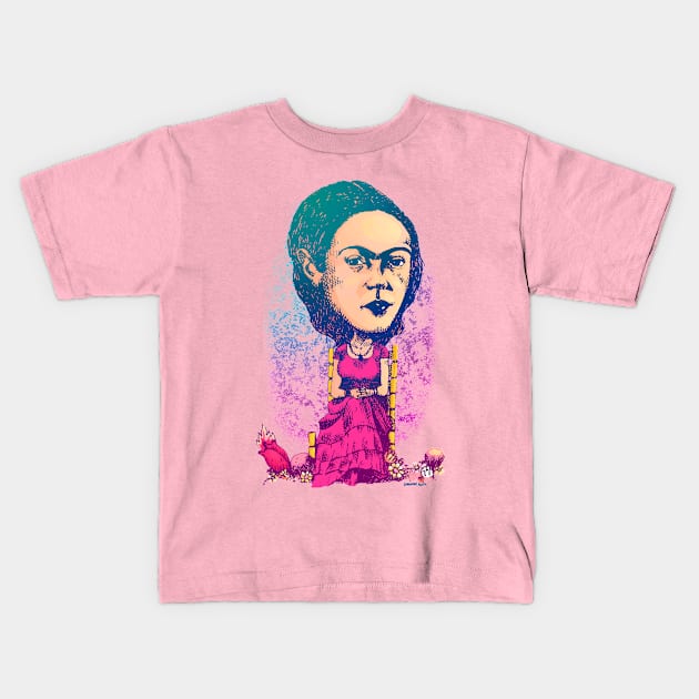 Frida Kids T-Shirt by DonovanAlex